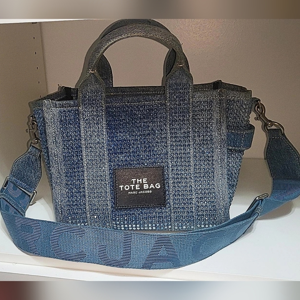 Marc Jacobs Crystal Denim Tote Bag